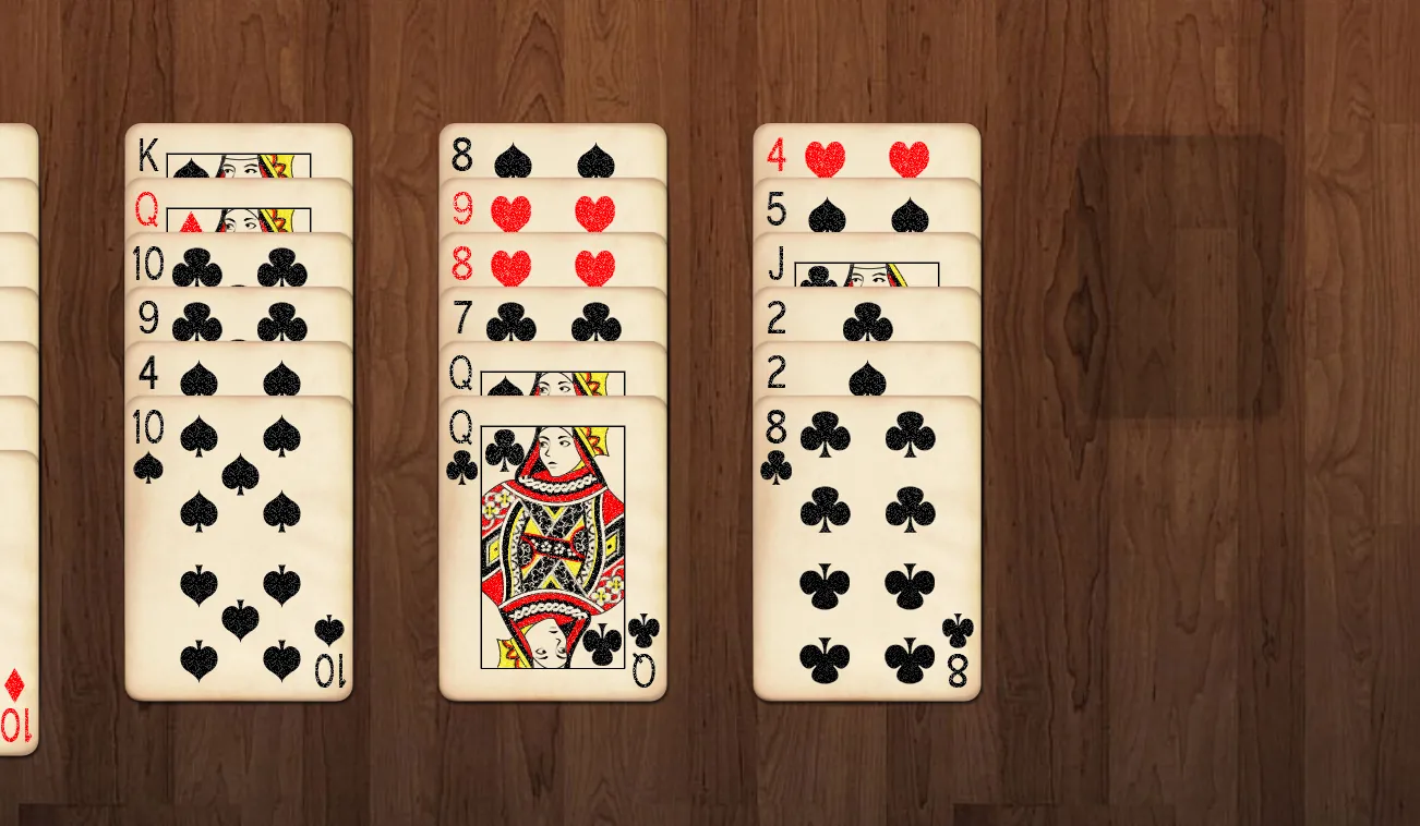 FreeCell, trin 5: Brug en tom kolonne