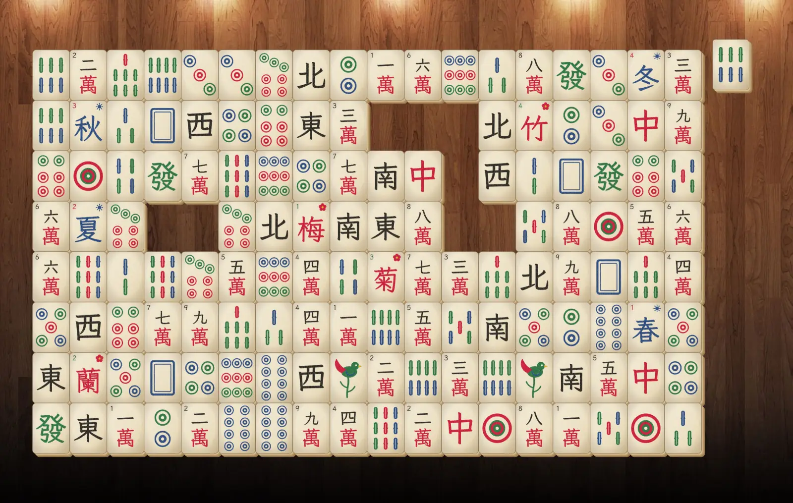 Mahjong Connect, pas 3: Uneix dues fitxes iguals amb una línia