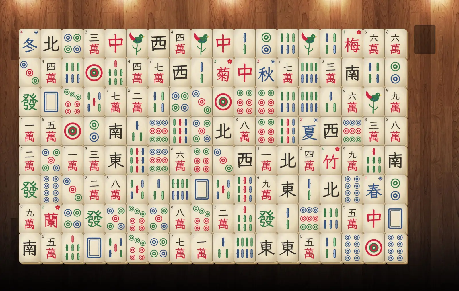 Mahjong Connect, pas 5: Per fora de la graella