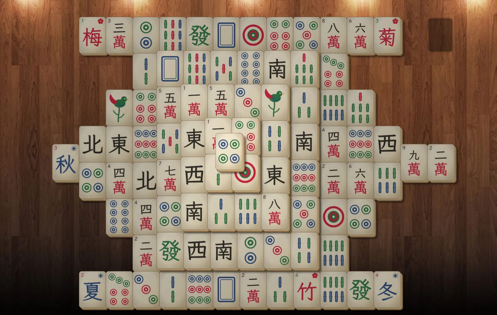 Mahjong, krok 5: Květiny a roční období