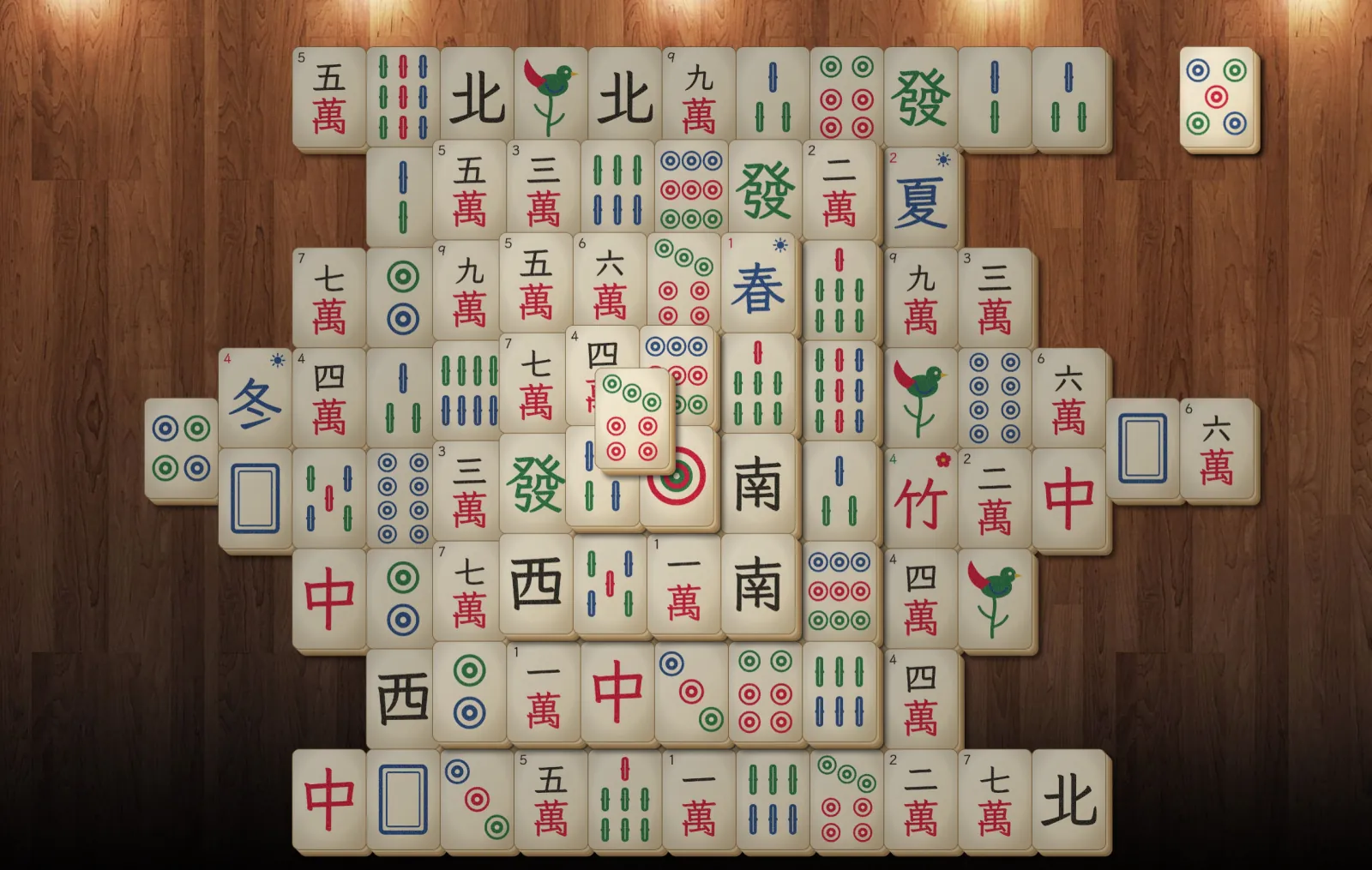 Mahjong, krok 1: Kameny na stole