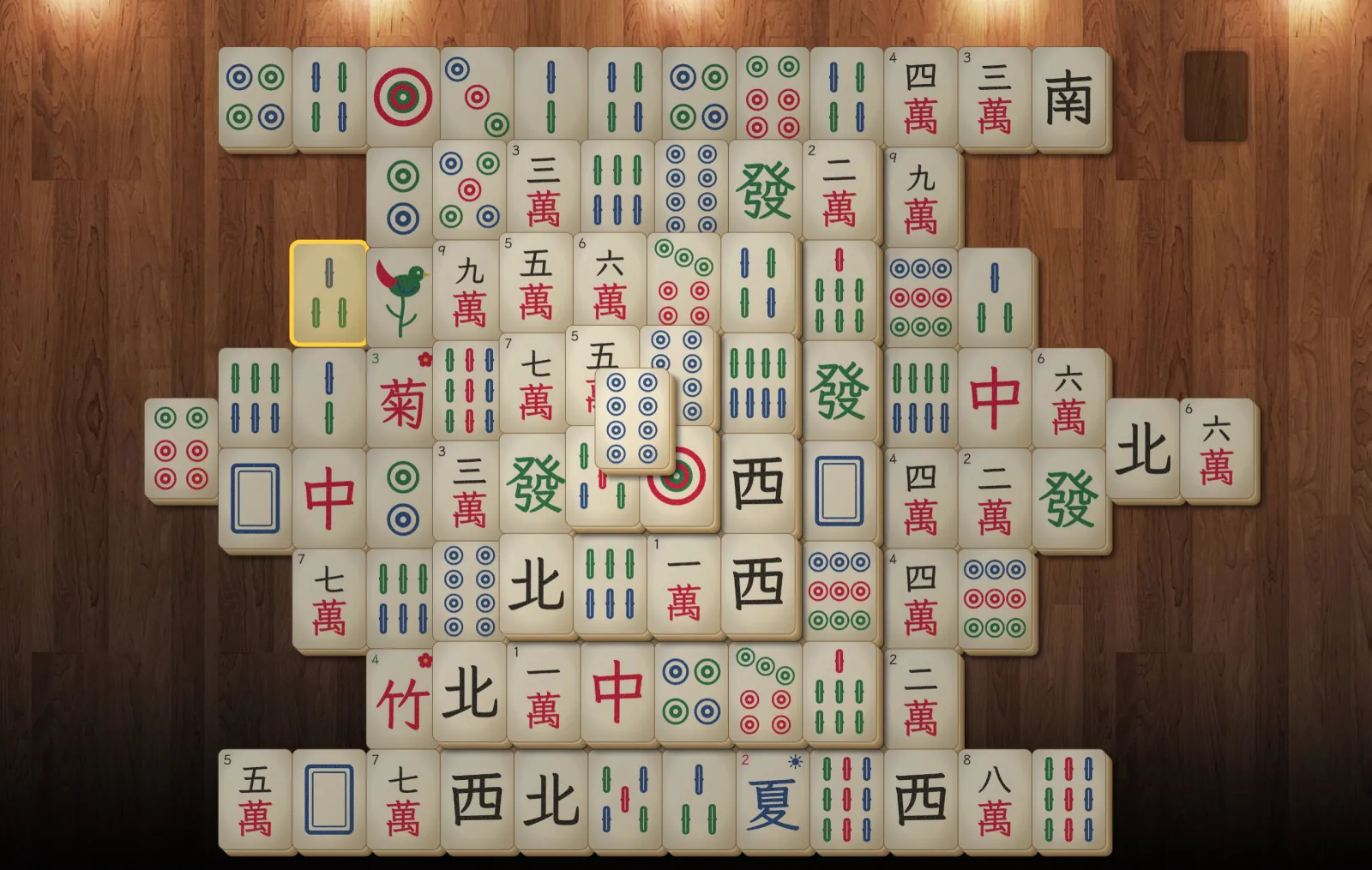 Mahjong, krok 4: Odebírejte dvojice stejných kamenů